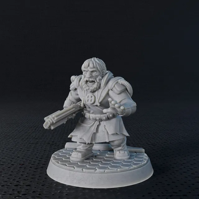 Five Parsecs Titan Forge Krag miniatura file STL stampa 3D 32mm