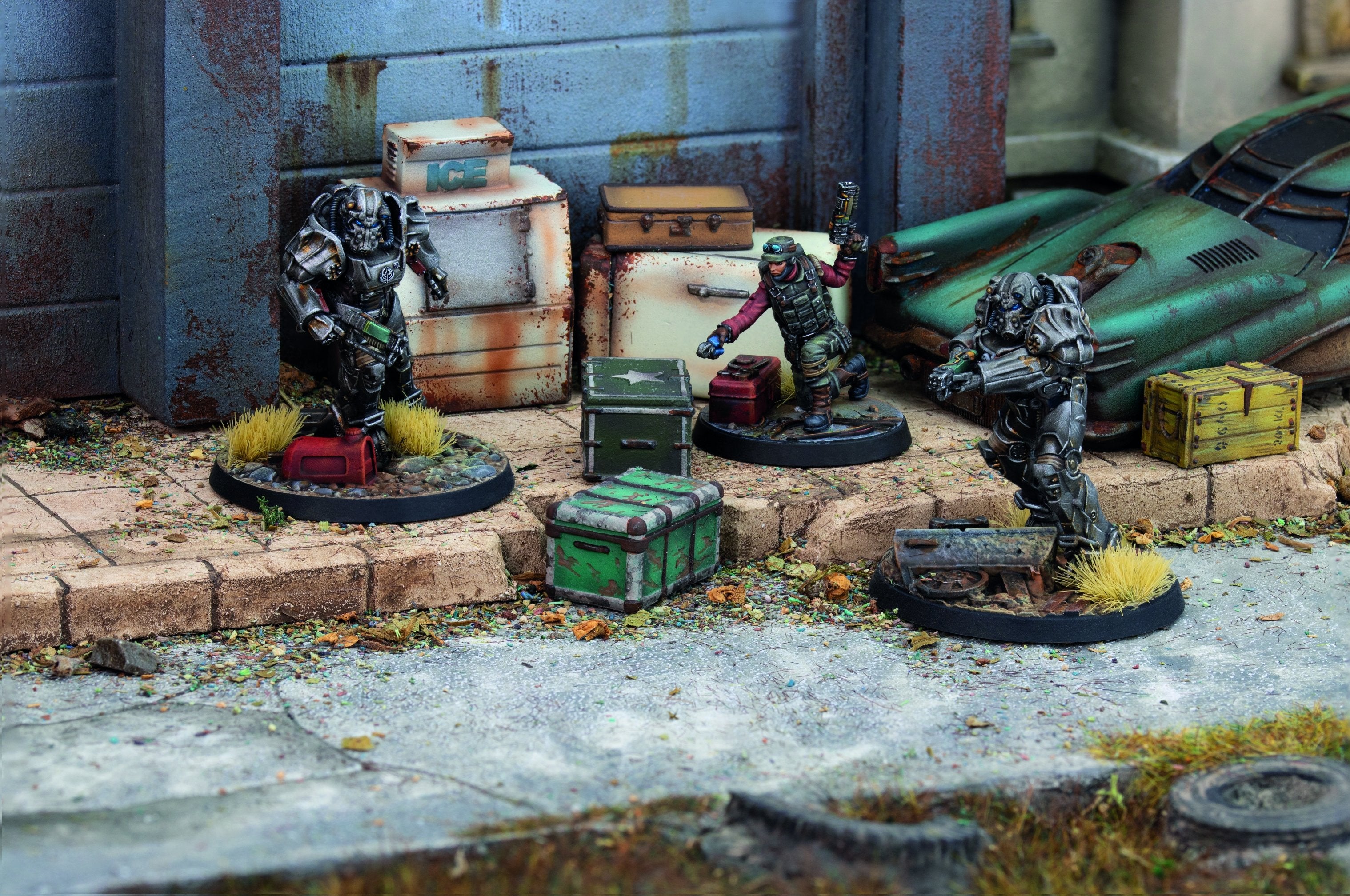 Modiphius Fallout Wasteland Warfare Brotherhood Order Shield miniature