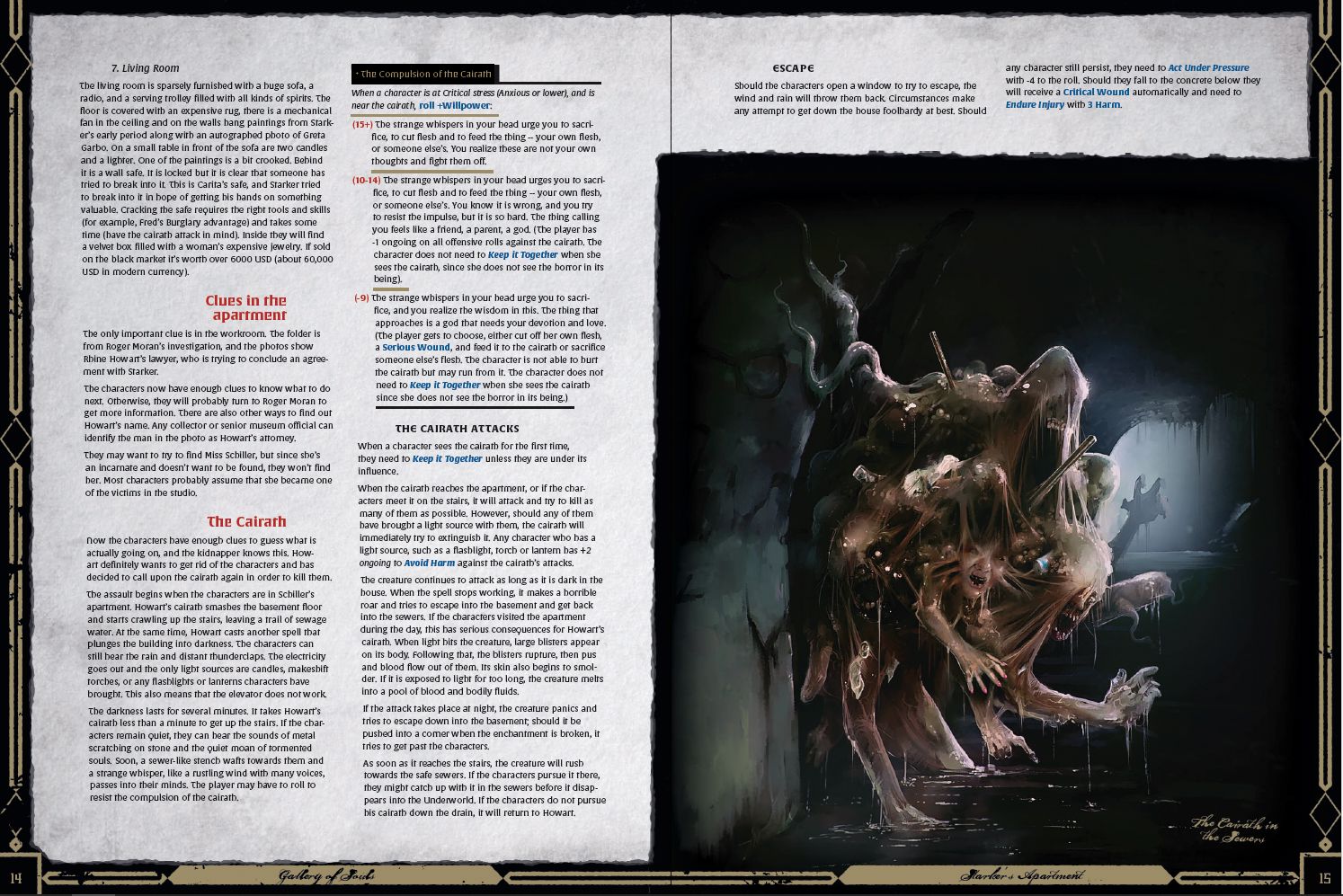 KULT Divinity Lost Gallery of Souls scenario brossura 44 pp