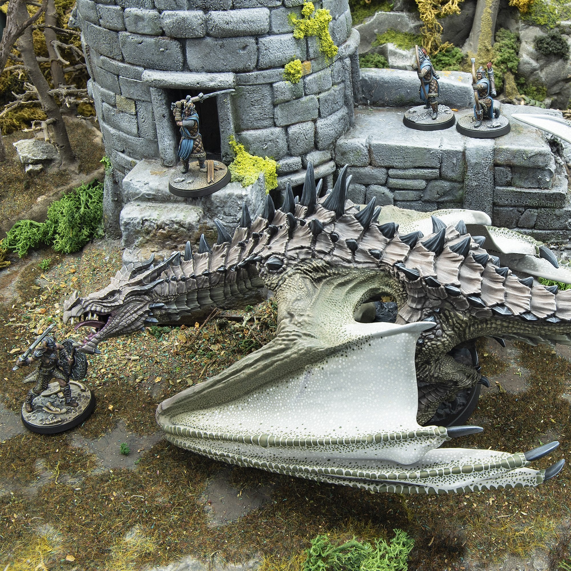 Modiphius Elder Scrolls Call to Arms Mirmulnir miniatura drago resina