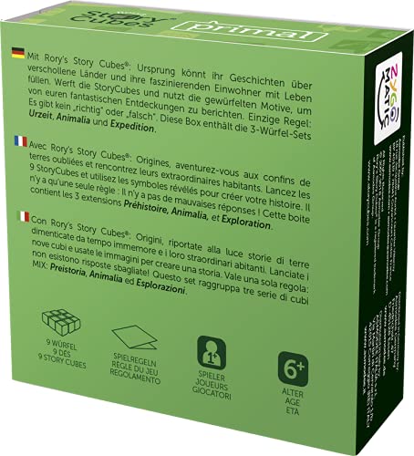 Rory's Story Cubes Primal Gioco Dadi Verde 9 Dadi 8080