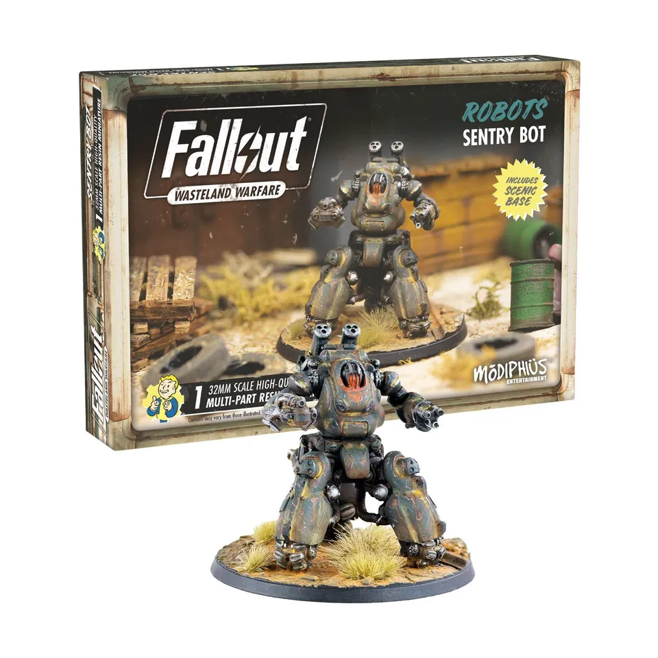 Fallout Wasteland Warfare Sentry Bot miniatura resina 32mm