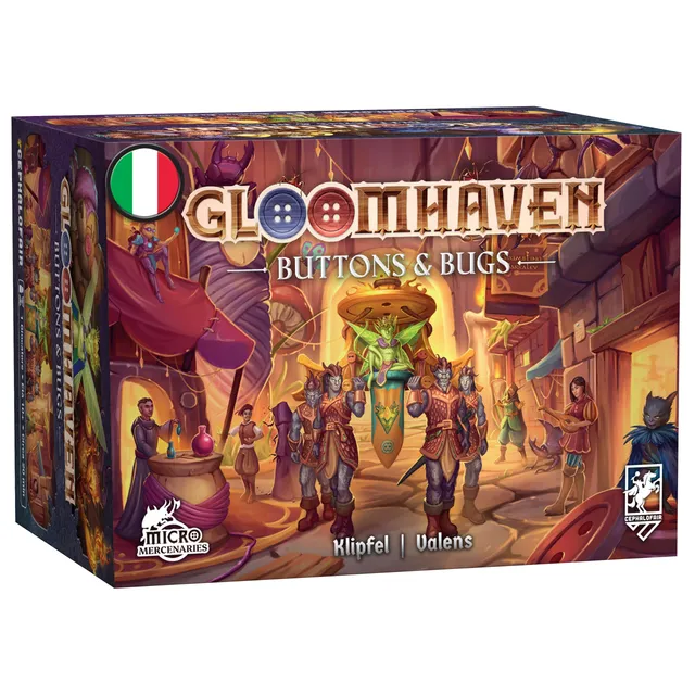 Asmodee Gloomhaven Buttons & Bugs gioco da tavolo solitario 20 scenari