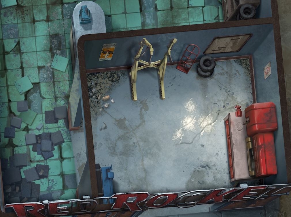Modiphius Fallout Gioco di Ruolo Map Pack 2 mappe Wasteland Locales