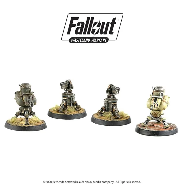 Fallout Wasteland Warfare Turrets espansione 4 miniature resina