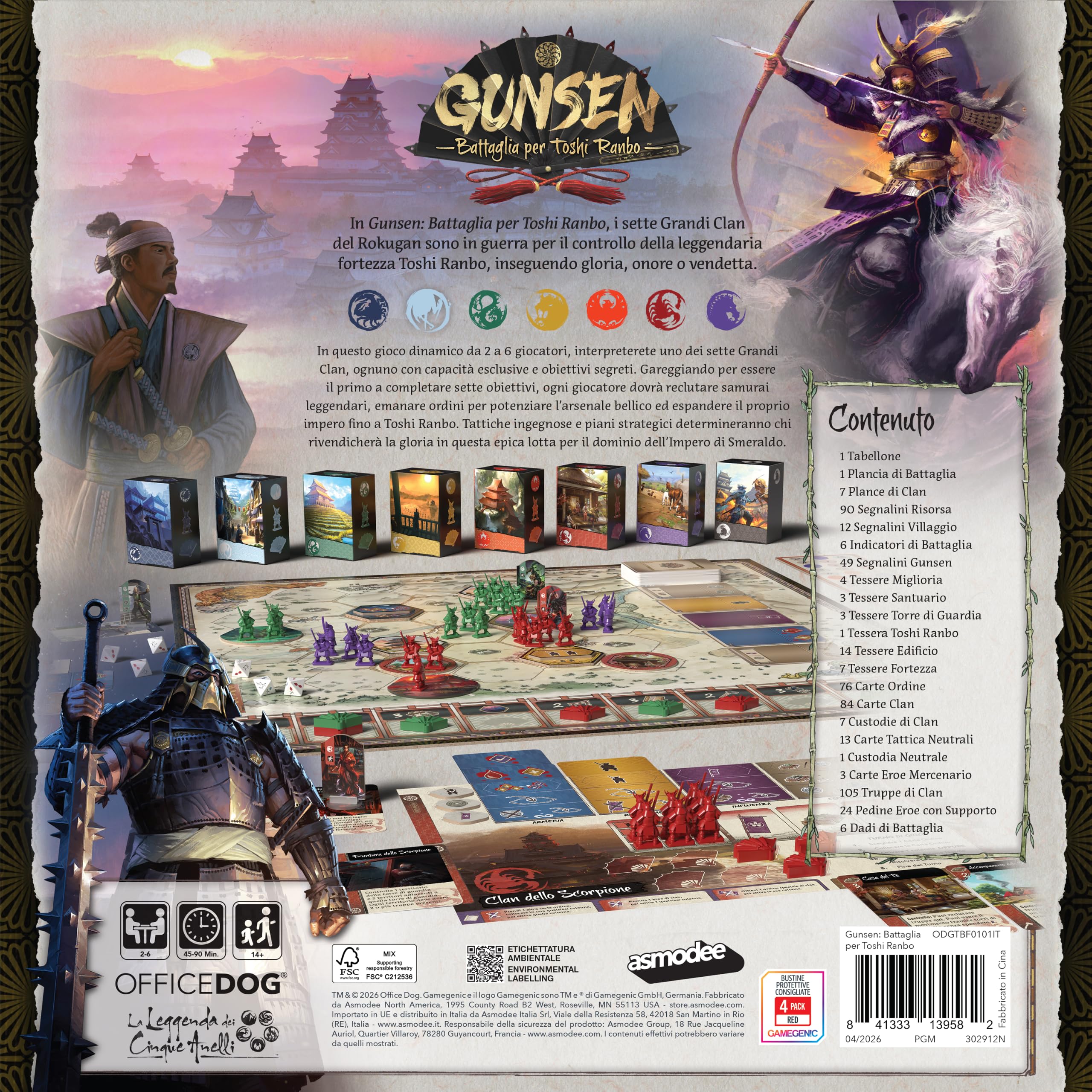 Asmodee Gunsen Battaglia per Toshi Ranbo gioco strategico ITA