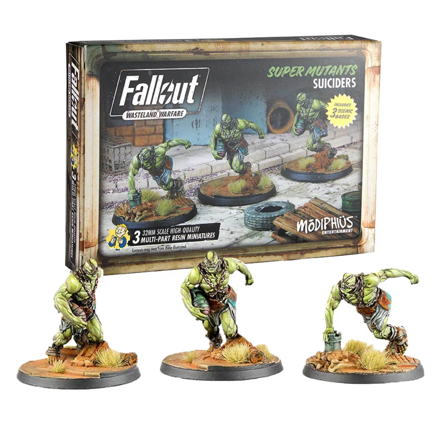 Modiphius Fallout Wasteland Warfare Super Mutants Starter Bundle