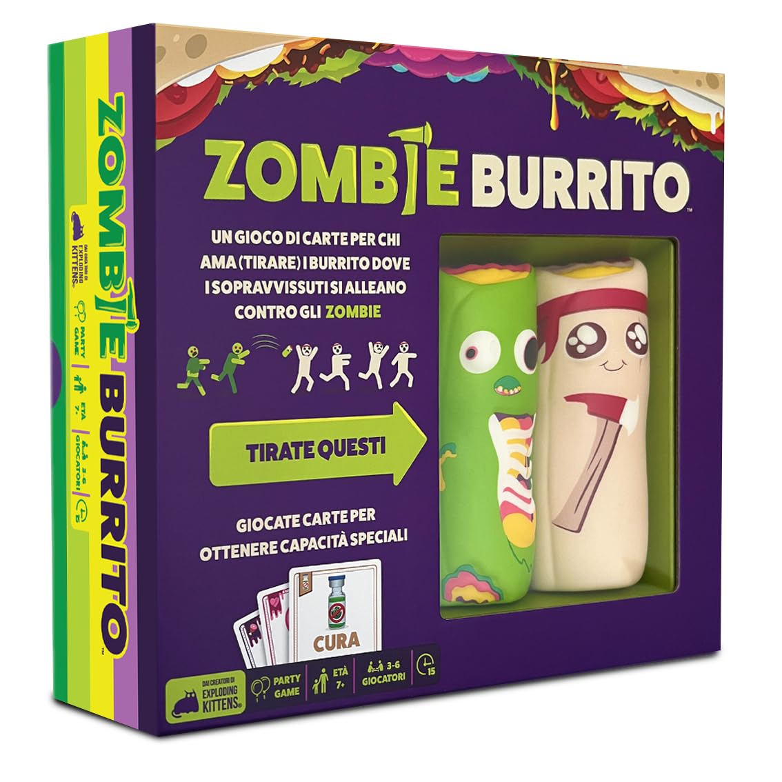 Asmodee Zombie Burrito gioco da tavolo edizione italiana 2-5 giocatori