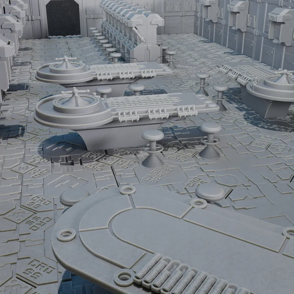 Five Parsecs Titan Forge Casino Scenic terreno STL stampa 3D