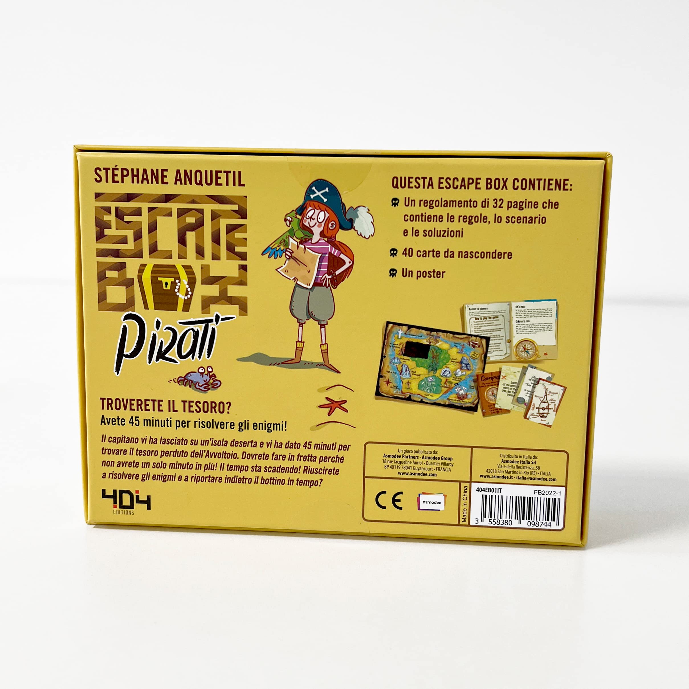 Asmodee Escape Box Pirati gioco scatola 2-5 giocatori 45 min