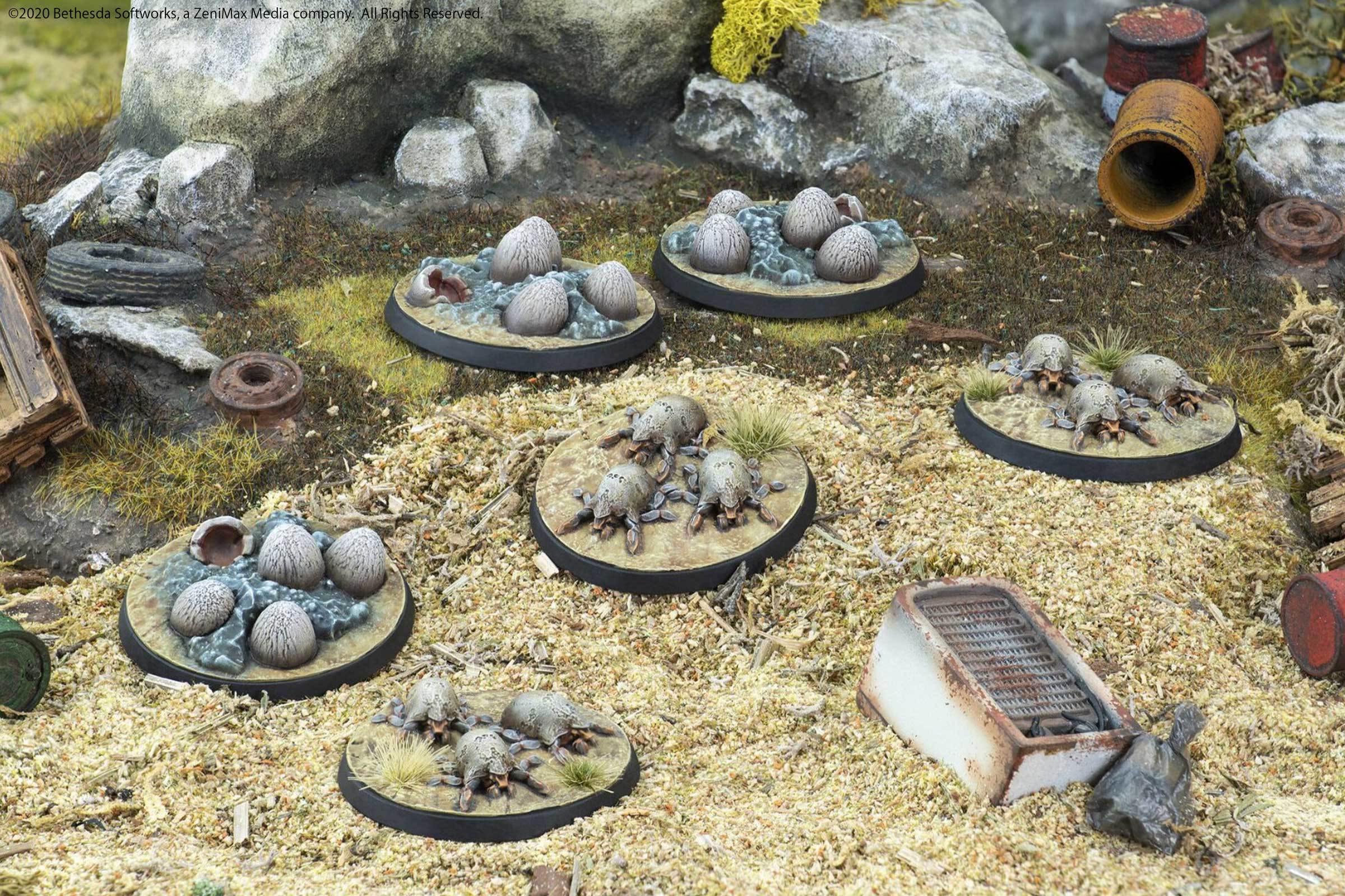 Modiphius Fallout Wasteland Warfare Mirelurk Hatchlings Eggs miniature 32mm