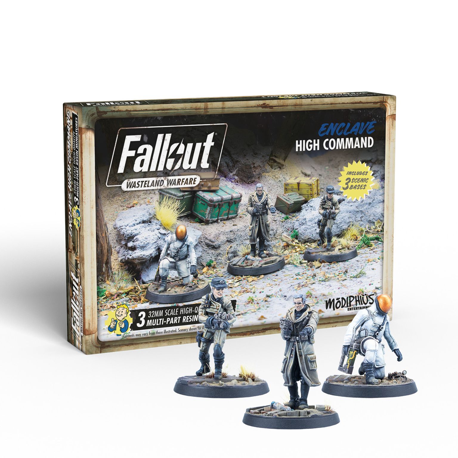 Modiphius Fallout Wasteland Warfare Enclave High Command 3 Miniature