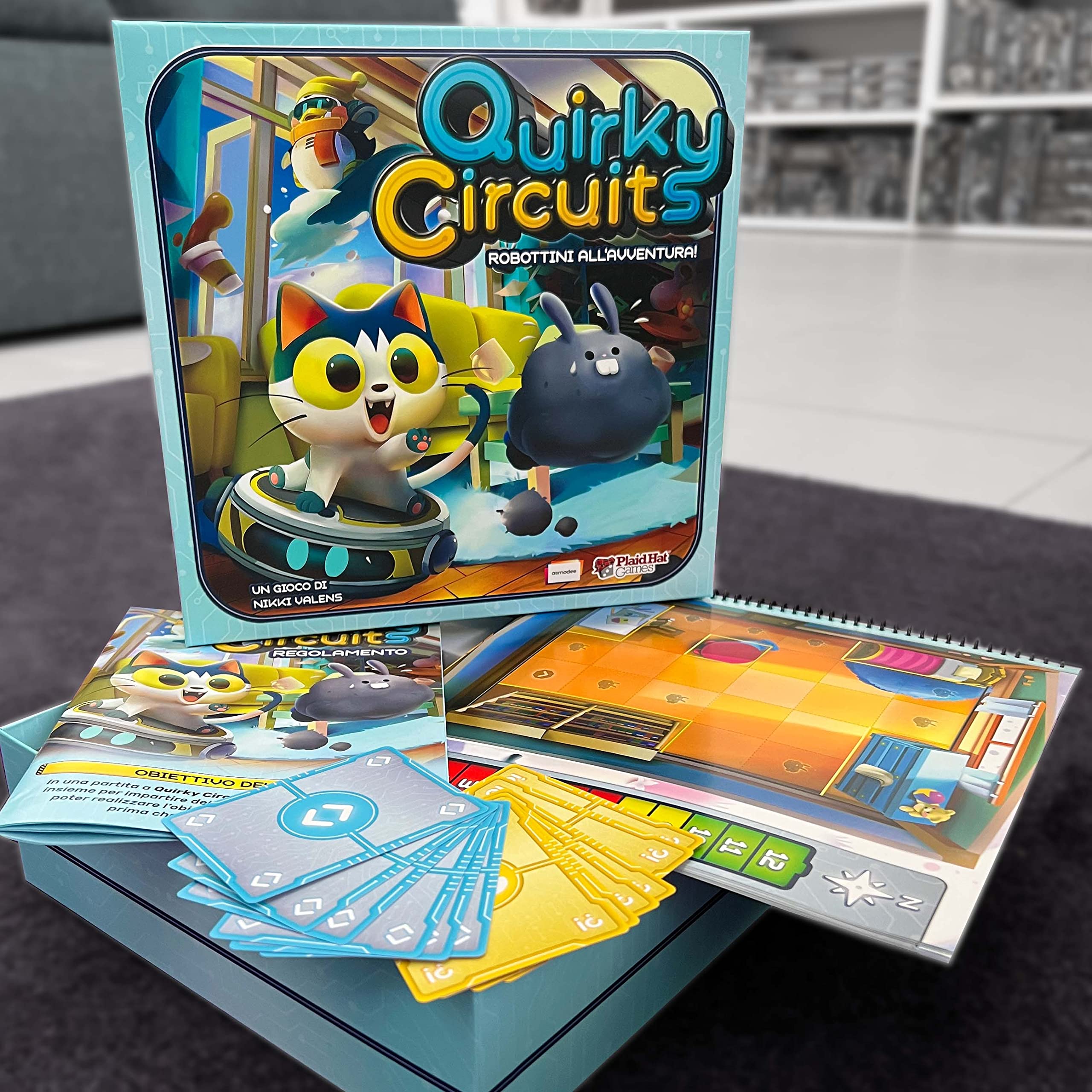 Asmodee Quirky Circuits gioco da tavolo italiano cooperativo 2-4 giocatori
