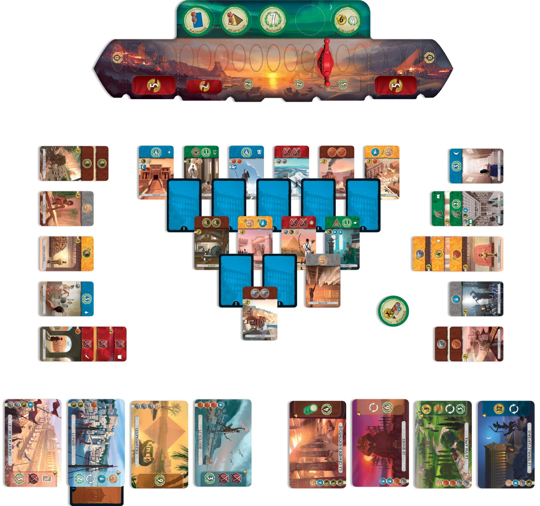 Asmodee 7 Wonders Duel gioco strategia 2 giocatori italiano