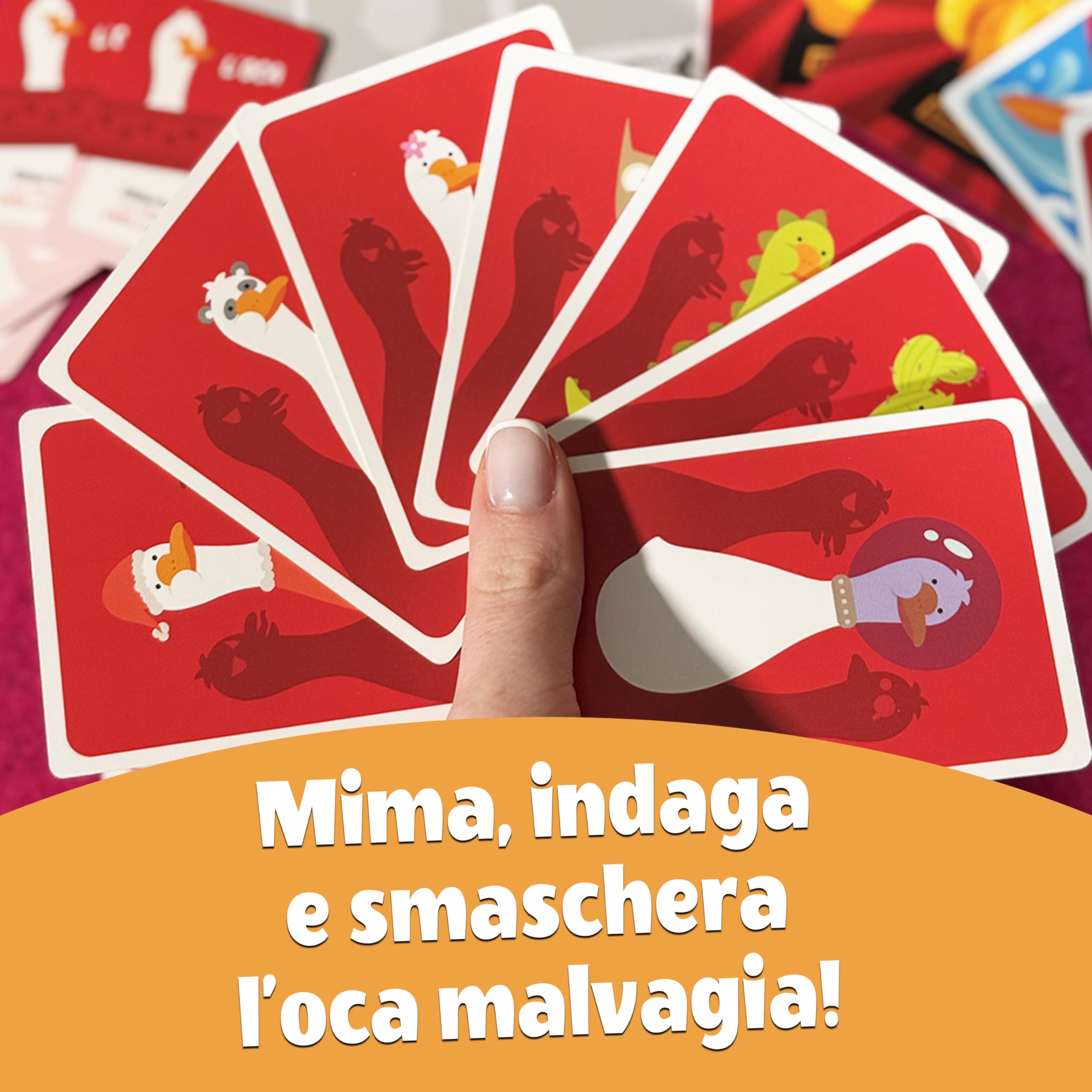 Asmodee Gossip Goose carte da gioco bluff 5-9 giocatori