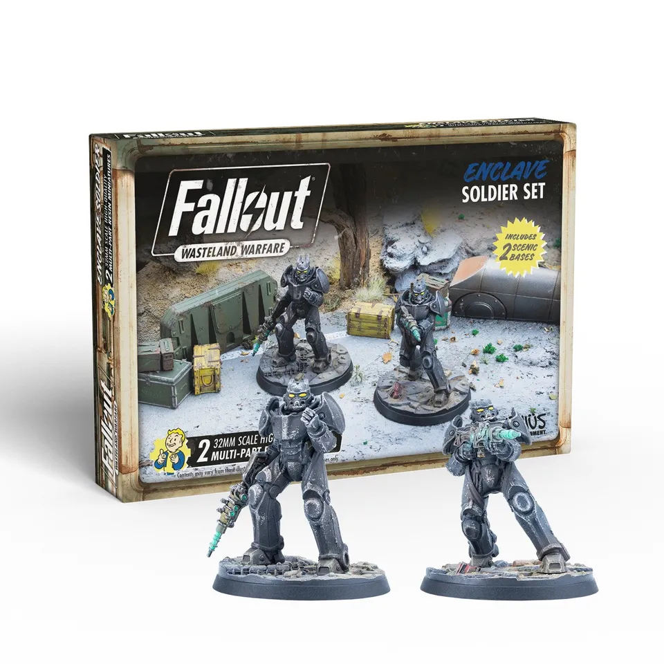 Fallout Wasteland Warfare Enclave Soldier Set 2 miniature
