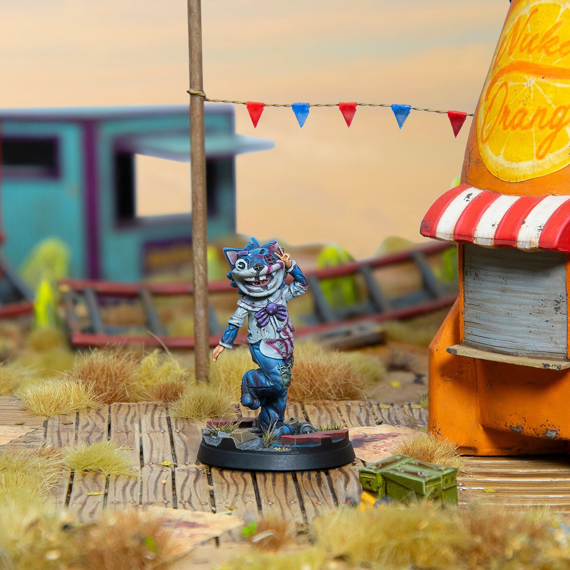 Modiphius Fallout Miniatures Mr Fuzzy miniatura promo 32mm