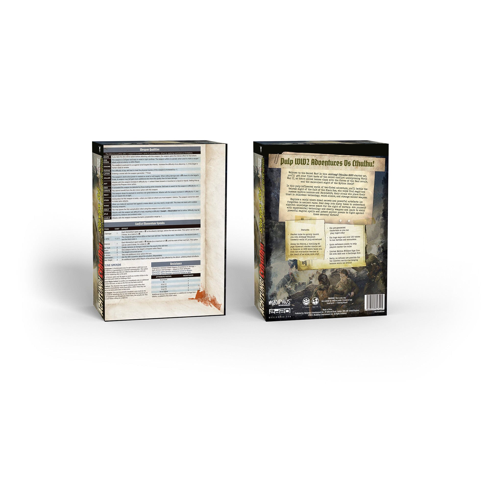 Modiphius Achtung! Cthulhu 2d20 Starter Set gioco di ruolo