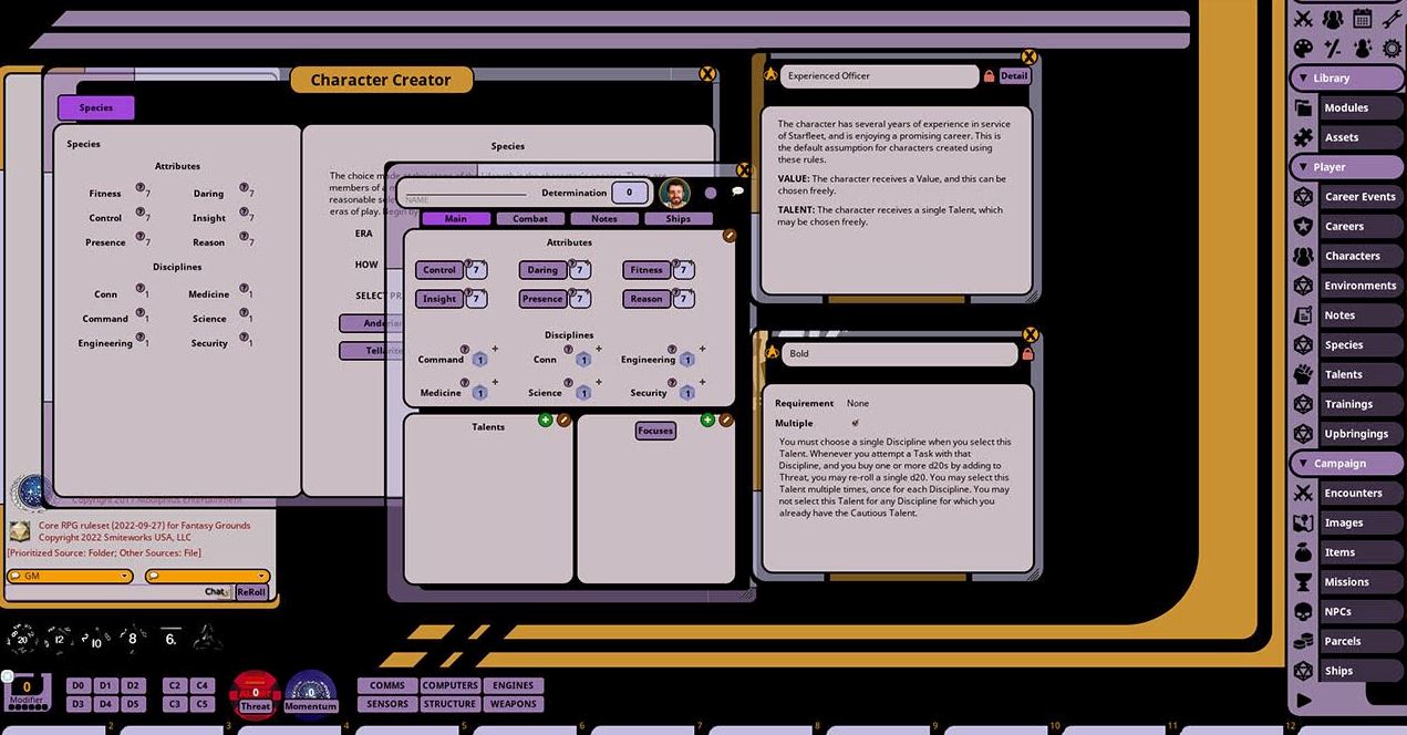 Modiphius Star Trek Adventures Core Rulebook Fantasy Grounds VTT