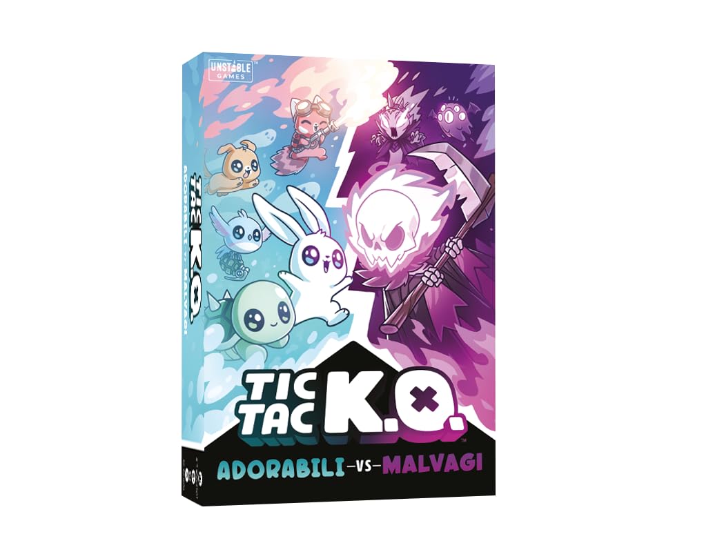 Asmodee TIC TAC K.O. Adorabili vs Malvagi gioco tris