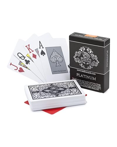 Bullets Platinum Carte da Poker Plastica Indice Jumbo premium