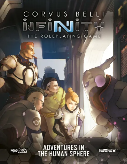 Modiphius Infinity Adventures in the Human Sphere libro 10 avventure