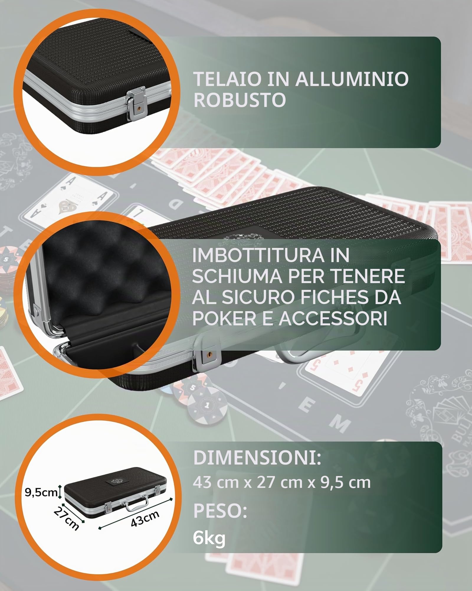 Bullets Silvio set poker 300 chip ceramica valigetta