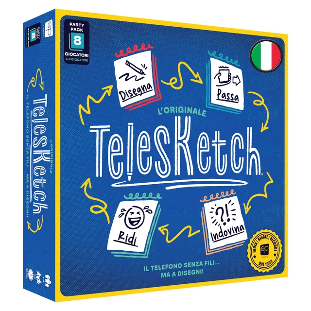 Asmodee Telesketch Nuova Versione gioco da tavolo disegno 4-8 giocatori