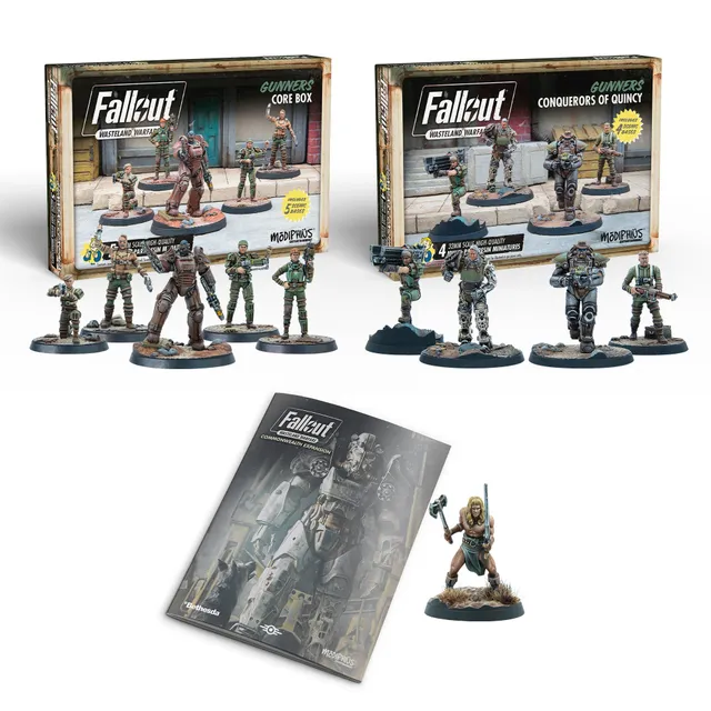 Modiphius Fallout Wasteland Warfare Gunners Bundle miniature