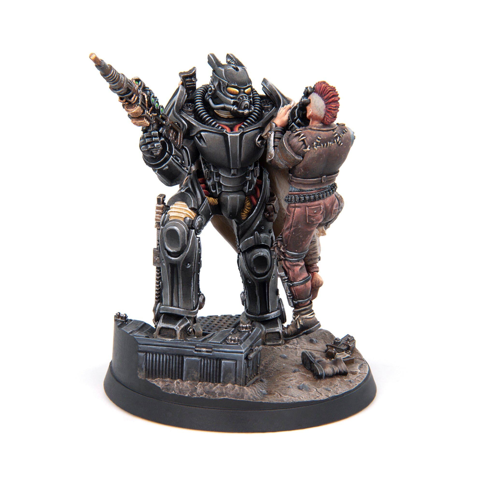 Modiphius Fallout Factions The Black Devil miniatura resina 32mm