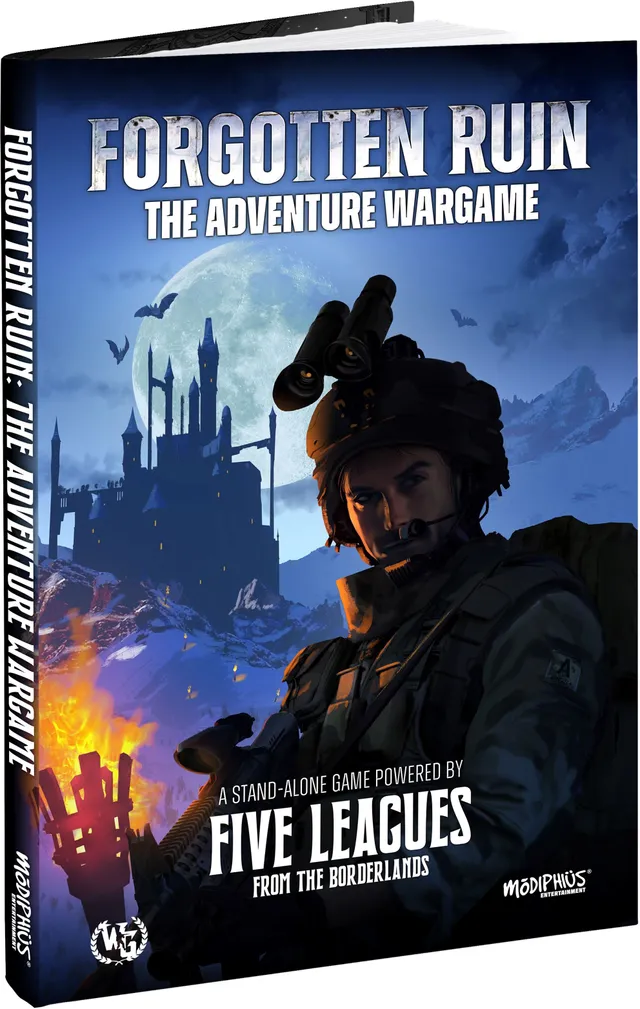 Modiphius Hardwar Forgotten Ruin wargame solo copertina rigida