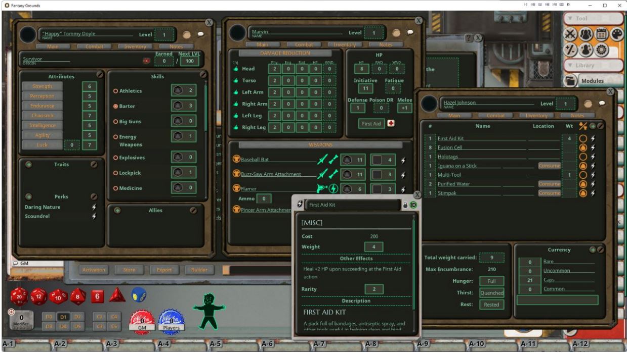 Modiphius Fallout 2d20 Once Upon a Time in the Wasteland modulo VTT