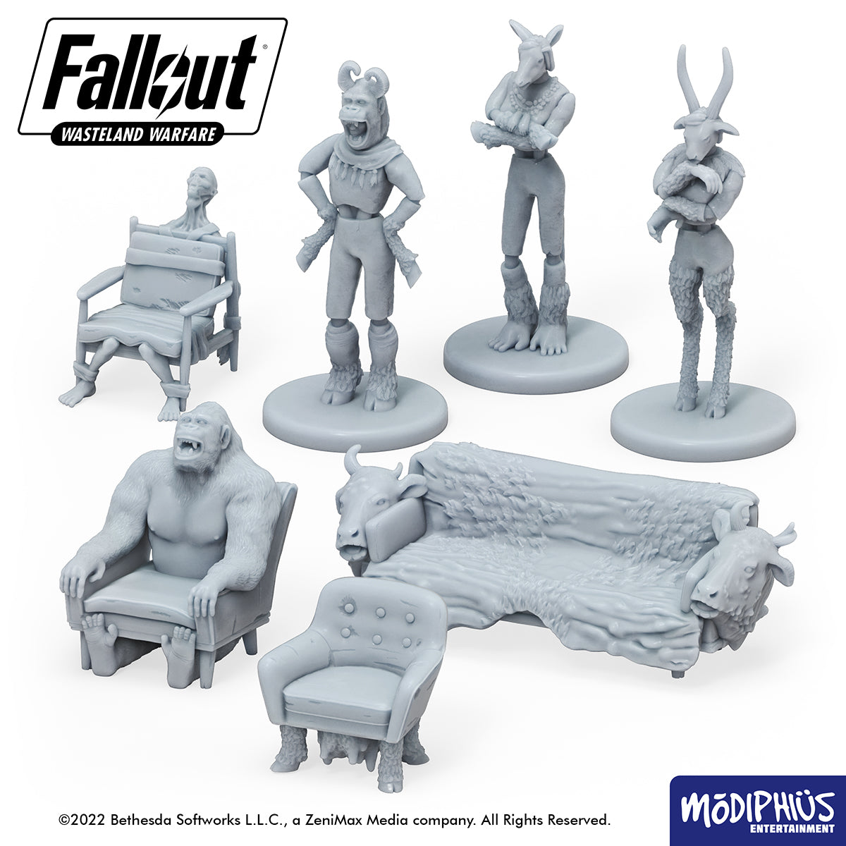 Modiphius Fallout Wasteland Warfare The Pack Animal Decor STL stampa 3D