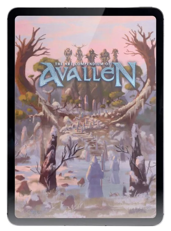 Modiphius Legends of Avallen Art Compendium artbook PDF 158 pagine