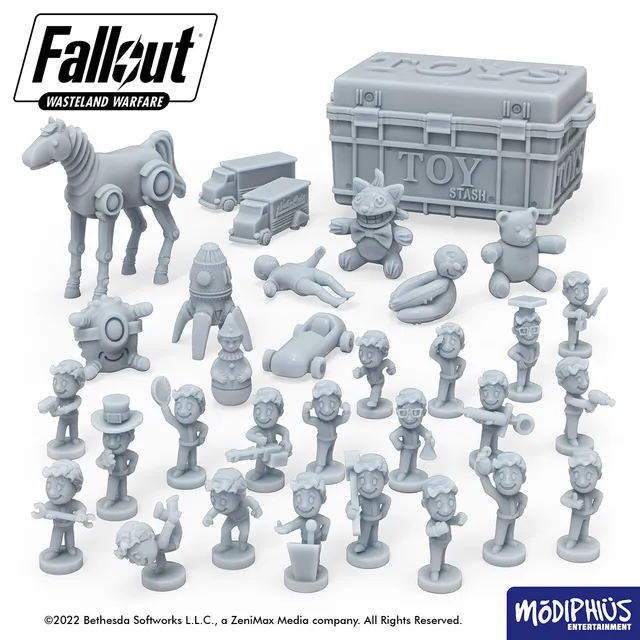 Modiphius Fallout Wasteland Warfare Toys Bobbleheads file STL