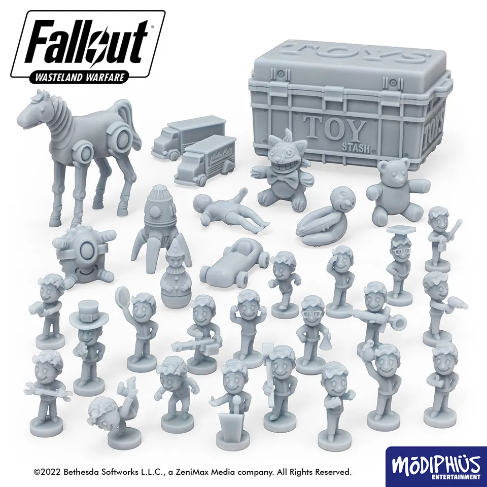 Modiphius Fallout Wasteland Warfare Toys Bobbleheads file STL