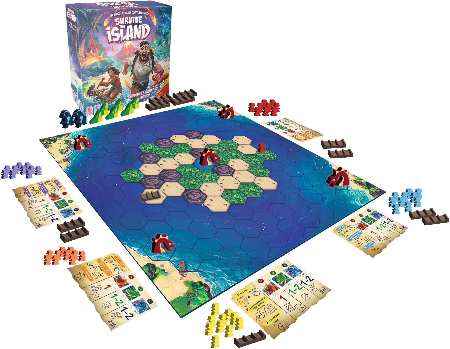 Asmodee Survive the Island Gioco da Tavolo Avventura Italiano