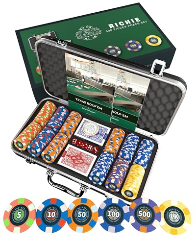 Bullets Custodie e set da poker Richie valigetta 500 chip ceramica