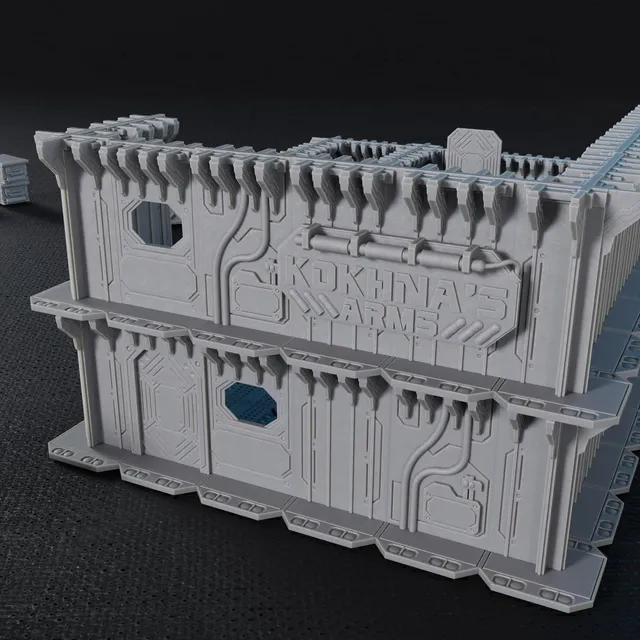 Five Parsecs From Home Titan Forge Gun Shop Scenic file STL stampa 3D resina