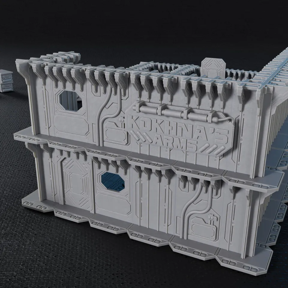 Five Parsecs From Home Titan Forge Gun Shop Scenic file STL stampa 3D resina