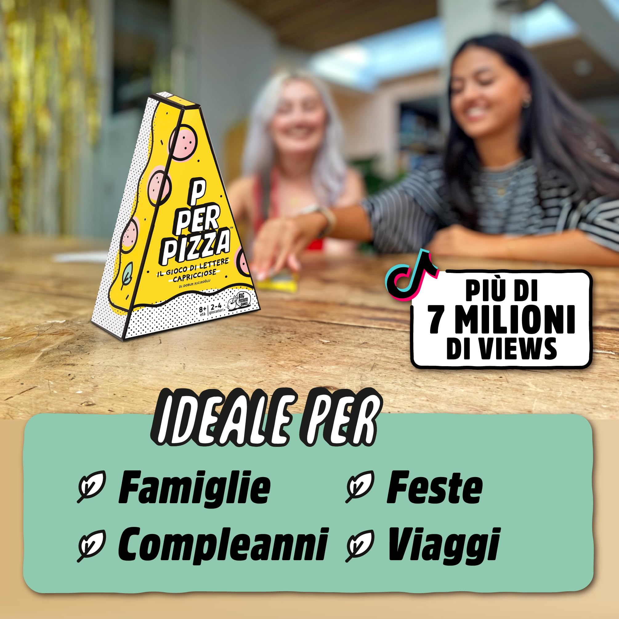 Asmodee P per Pizza Gioco di Carte 2-4 Giocatori 10 Min