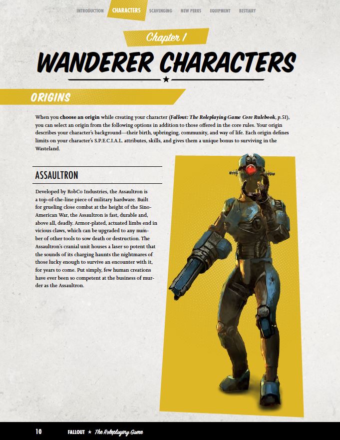 Modiphius Fallout Wanderers Guide Book gioco di ruolo PDF