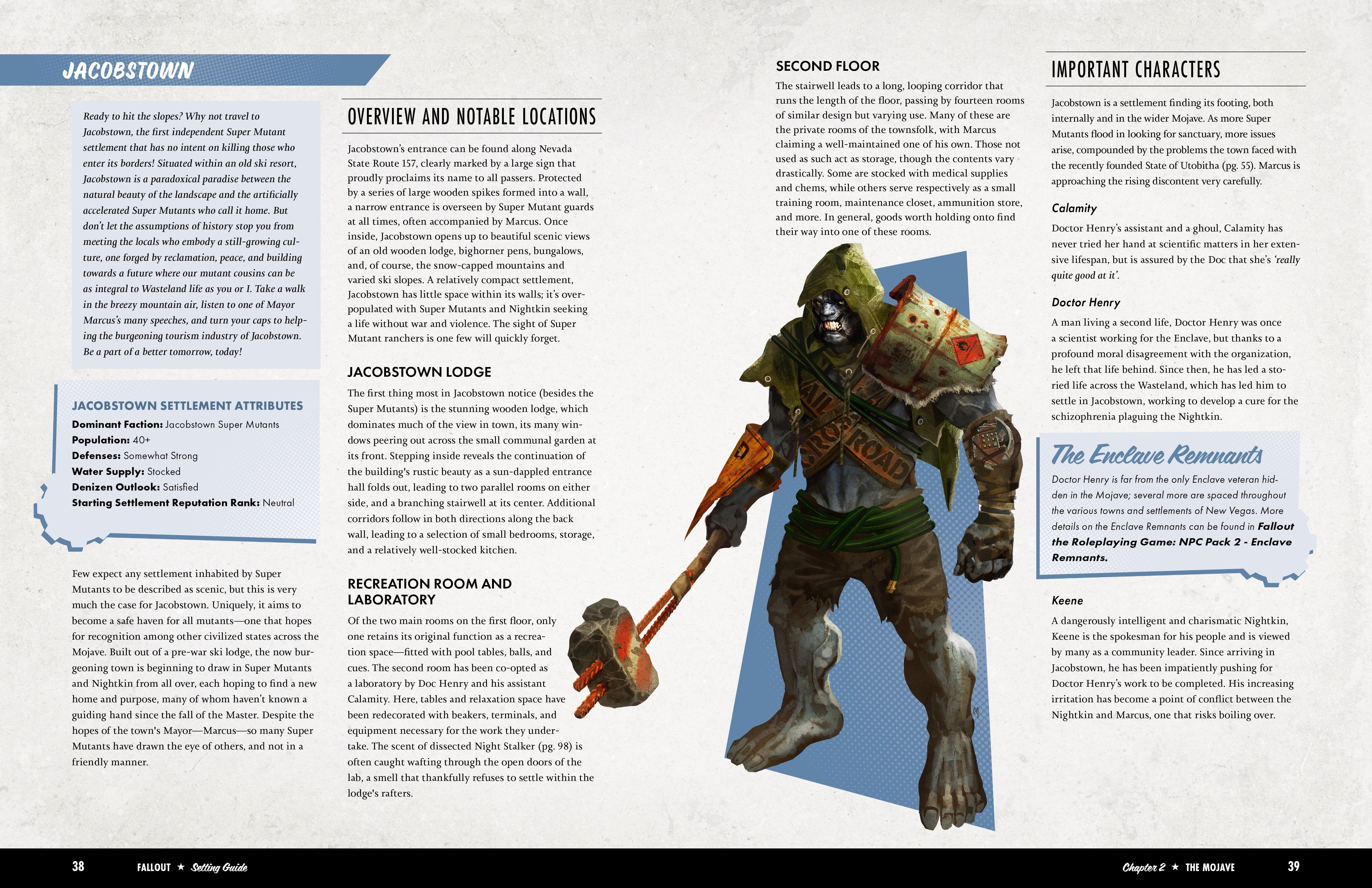 Fallout RPG New Vegas Setting Guide libro 128 pagine