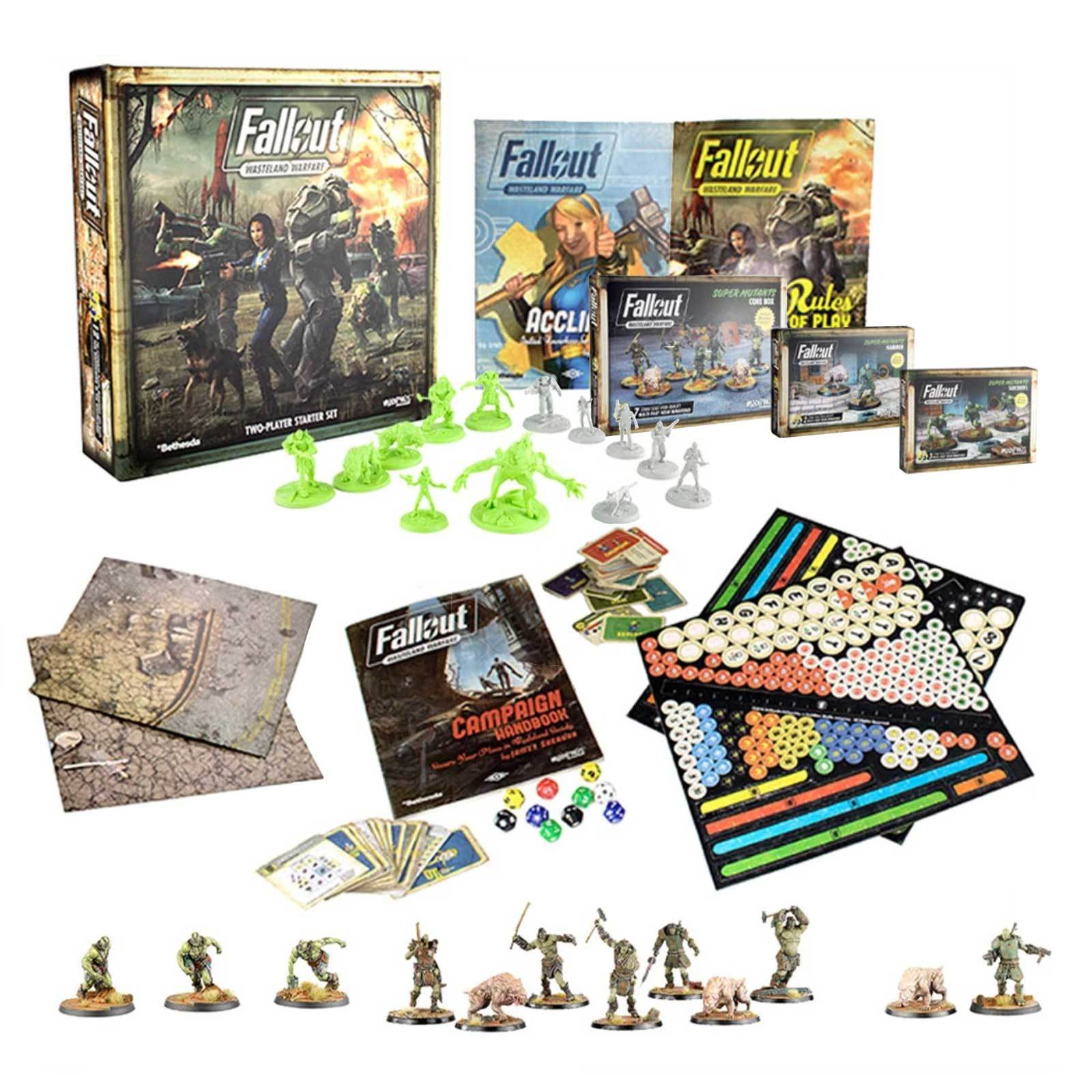 Modiphius Fallout Wasteland Warfare Super Mutants Starter Bundle