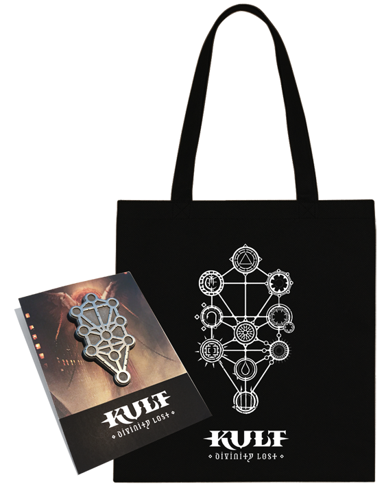 Modiphius KULT Divinity Lost Gamer Fan Pack borsa + spilla