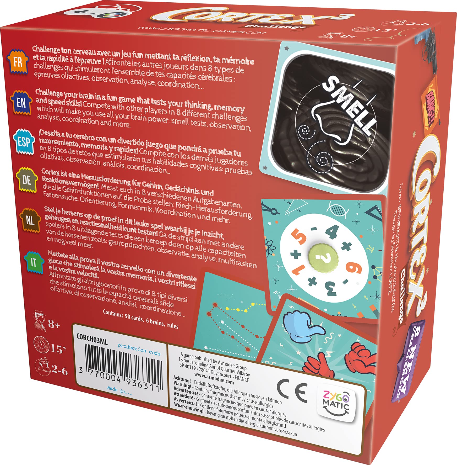 Asmodee Cortex 3 Challenge Rosso gioco carte party 8+ anni