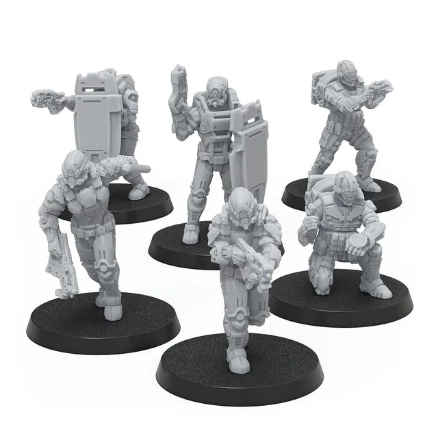 Modiphius Mass Effect Cerberus Troops Alpha miniature resina 6 pz