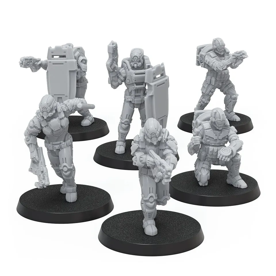 Modiphius Mass Effect Cerberus Troops Alpha miniature resina 6 pz