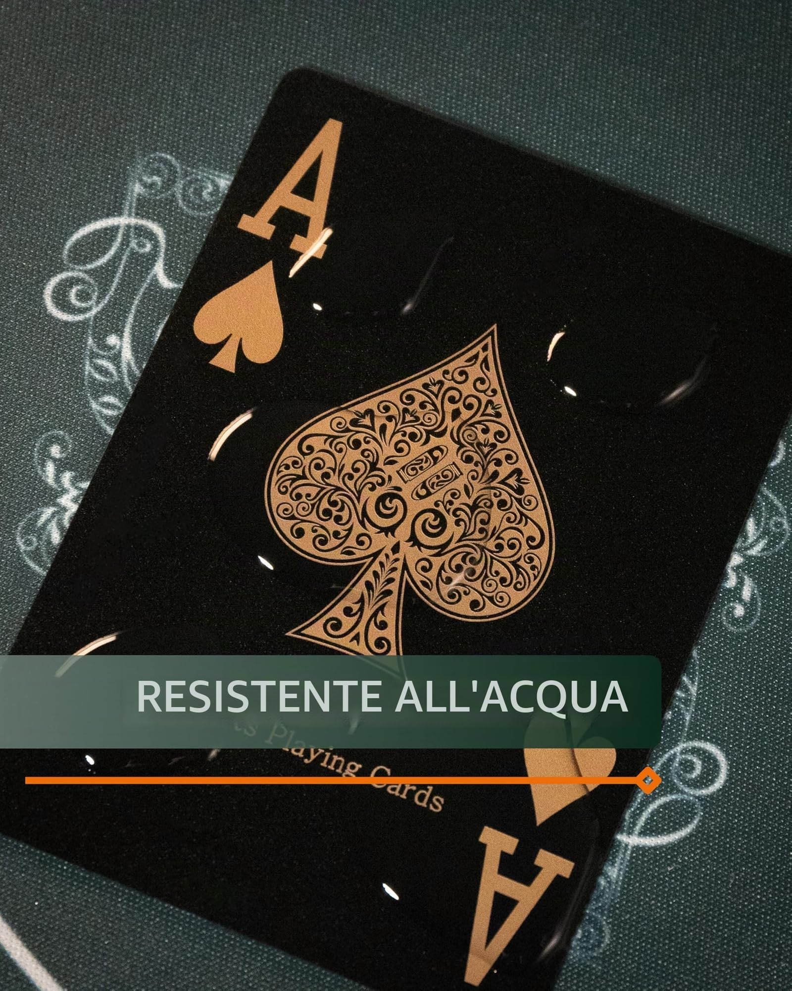 Bullets Playing Cards Black Edition carte poker plastica nera