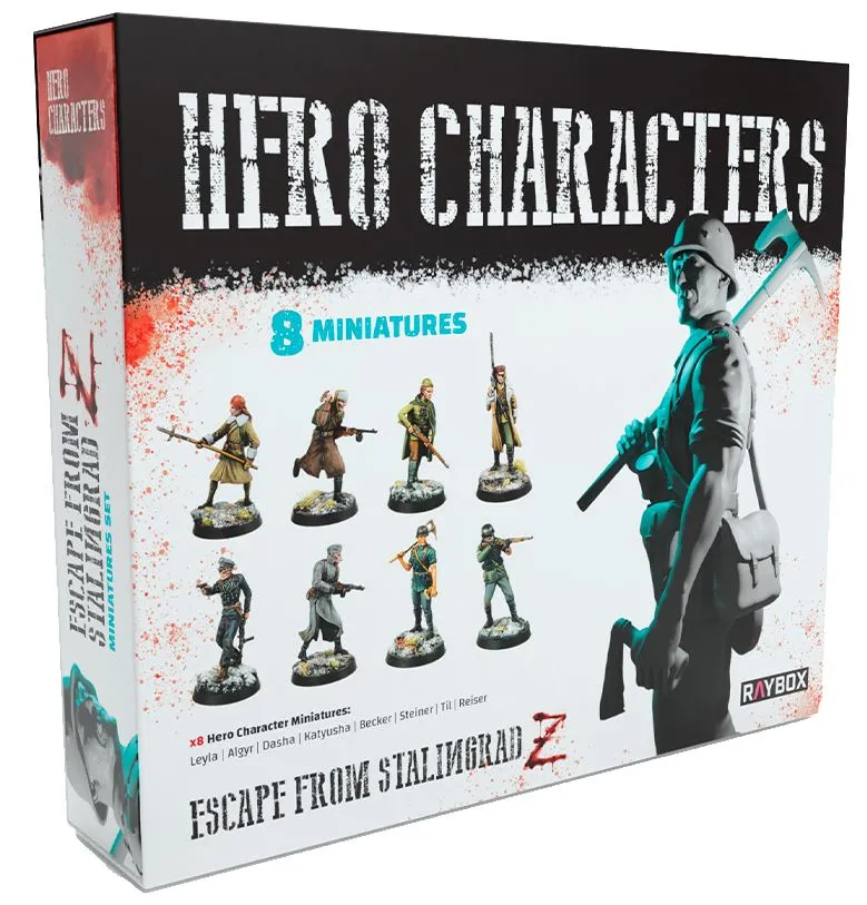 Escape from Stalingrad Z Hero Characters set 8 miniature 35mm